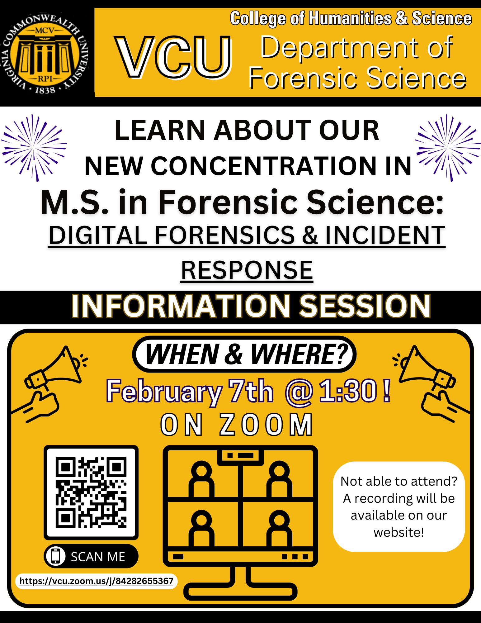 info about DFIR session on Feb. 7, 1:30-2:30